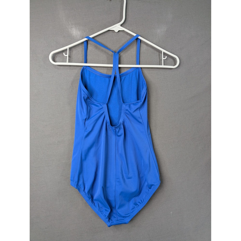 Nike Girls Blue Racerback One Piece Swimsuit NESS9644 Size M 10-12‎ Years